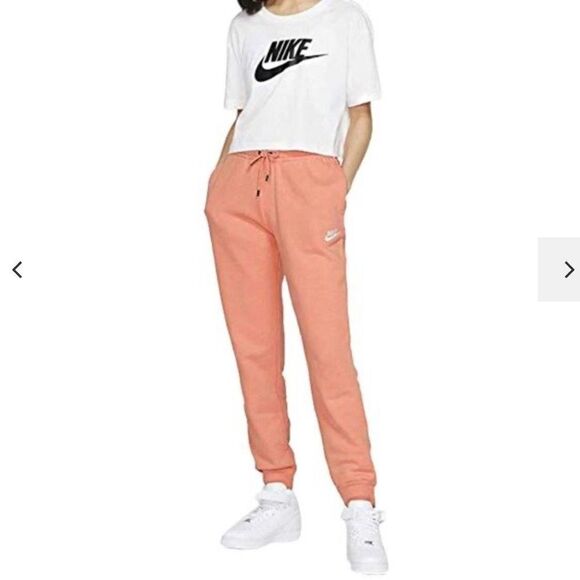 Nike Women’s Sportswear Essential Fleece Pants apricot peach color BV4095 606 - Picture 1 of 12